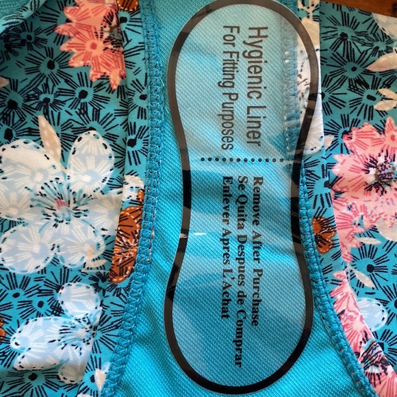 Time and Tru Teal Blue Floral Bikini - Picture 6 of 14